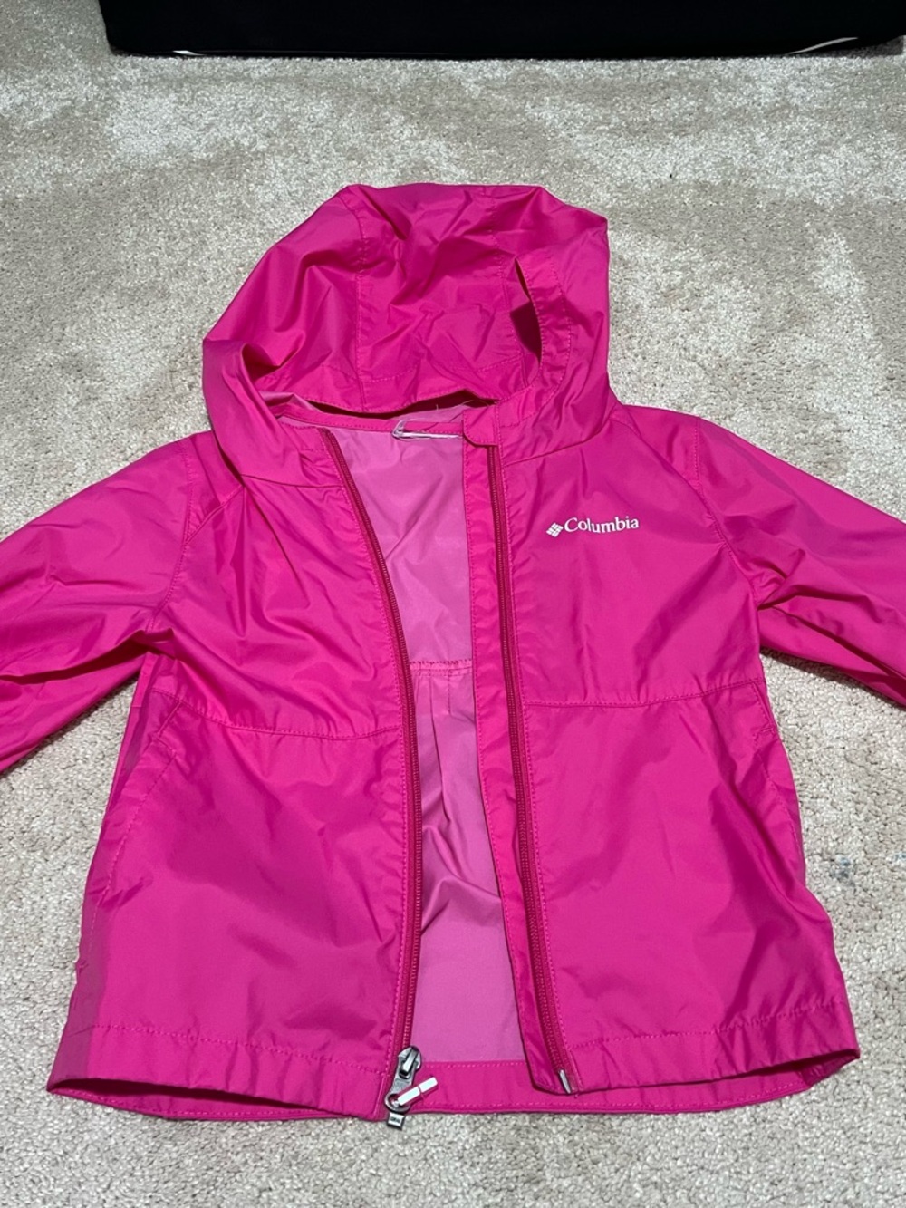 Columbia Kids Pink Hooded Rain Jacket Size 3T